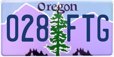 OR license plate 028FTG