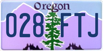 OR license plate 028FTJ