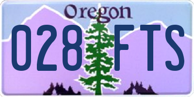 OR license plate 028FTS