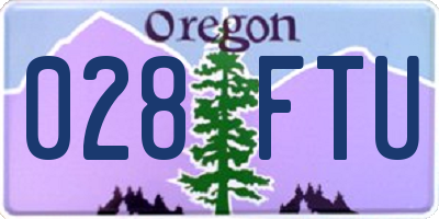 OR license plate 028FTU