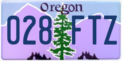 OR license plate 028FTZ