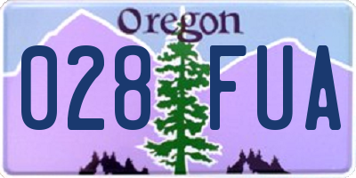 OR license plate 028FUA