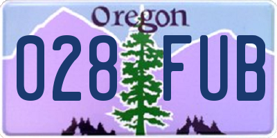 OR license plate 028FUB