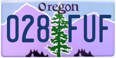 OR license plate 028FUF