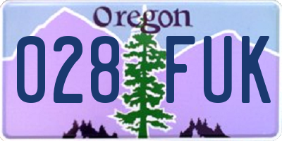 OR license plate 028FUK
