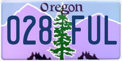 OR license plate 028FUL