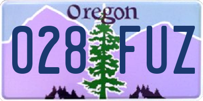 OR license plate 028FUZ