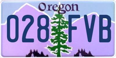 OR license plate 028FVB