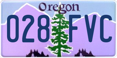OR license plate 028FVC