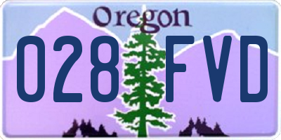OR license plate 028FVD