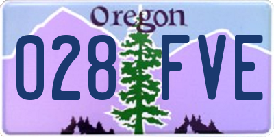 OR license plate 028FVE