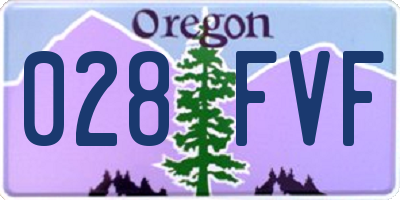OR license plate 028FVF