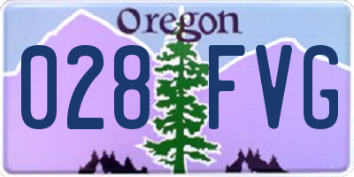 OR license plate 028FVG