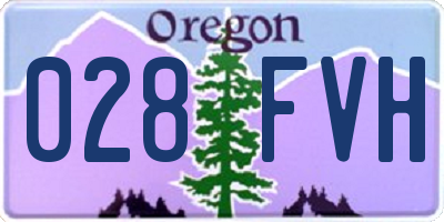 OR license plate 028FVH