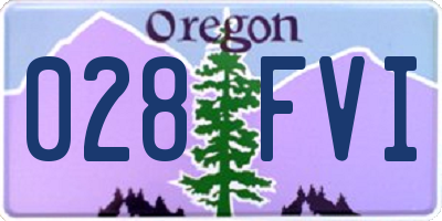 OR license plate 028FVI