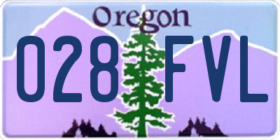 OR license plate 028FVL