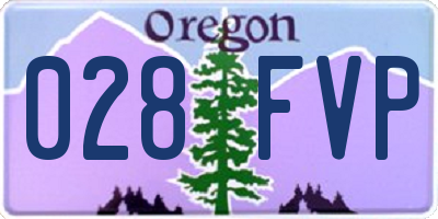 OR license plate 028FVP