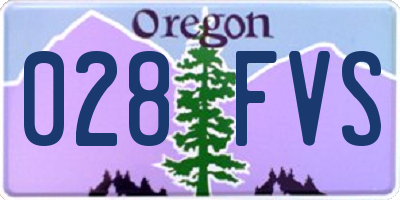 OR license plate 028FVS