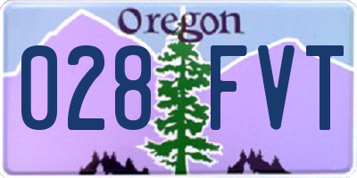 OR license plate 028FVT