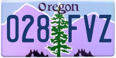 OR license plate 028FVZ