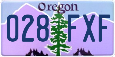 OR license plate 028FXF