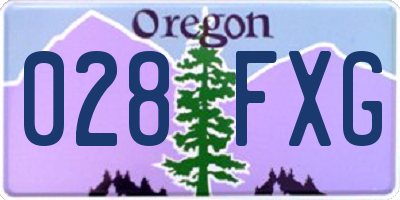 OR license plate 028FXG