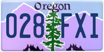 OR license plate 028FXI