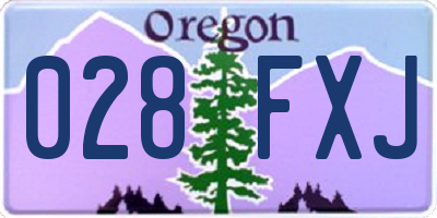OR license plate 028FXJ