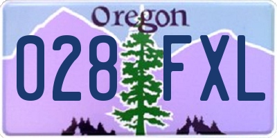 OR license plate 028FXL