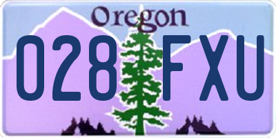 OR license plate 028FXU