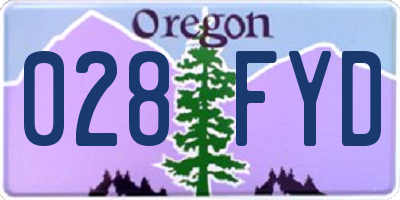 OR license plate 028FYD
