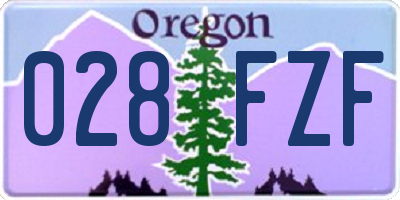 OR license plate 028FZF