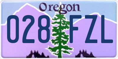 OR license plate 028FZL