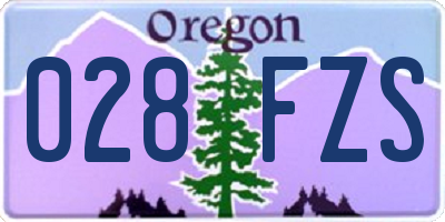 OR license plate 028FZS