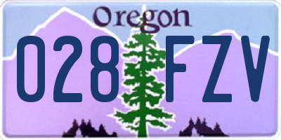 OR license plate 028FZV