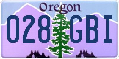 OR license plate 028GBI