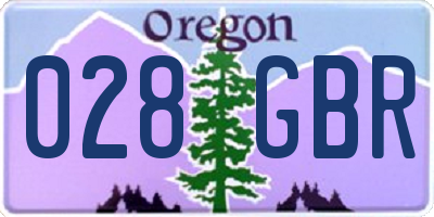 OR license plate 028GBR