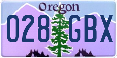 OR license plate 028GBX