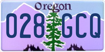 OR license plate 028GCQ