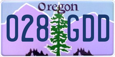 OR license plate 028GDD
