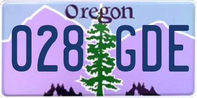 OR license plate 028GDE