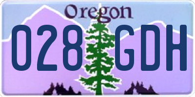 OR license plate 028GDH