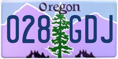 OR license plate 028GDJ