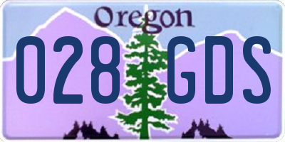 OR license plate 028GDS