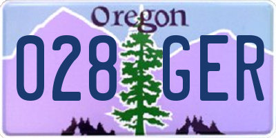 OR license plate 028GER