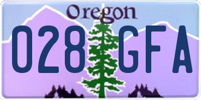 OR license plate 028GFA