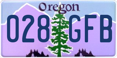 OR license plate 028GFB