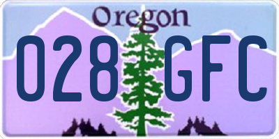 OR license plate 028GFC