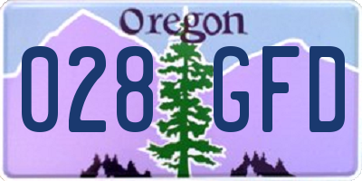 OR license plate 028GFD