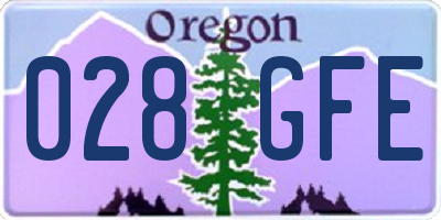 OR license plate 028GFE